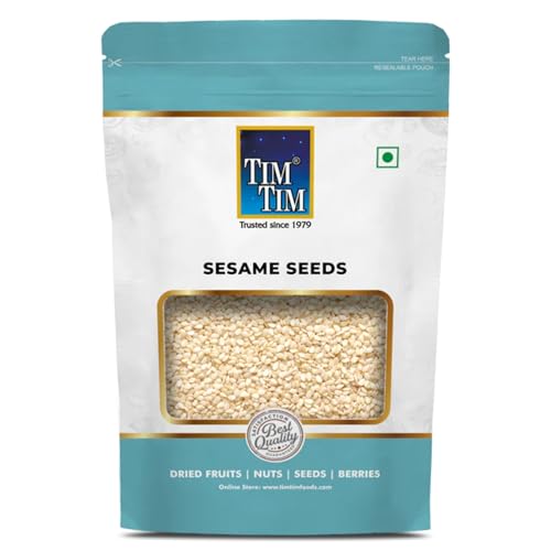 Image of Tim Tim Raw Sesame Seeds - Natural, Unpolished & Whole | Rich in Calcium & Iron | Super Seeds for Cooking & Health 100g