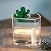 AmuseNd USB Cool Mist Humidifier with Night Light, Mini Size Cactus Humidifier for Bedroom Home Office Car with Timed auto Shutdown(Transparent)