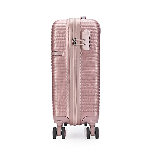 Mala de Bordo para Viagem Pequena Swissport Executiva ABS Giratória 360° (Rose)