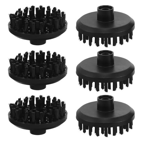 Uonlytech 6 Cabezales de Cepillo para Limpiadores a Vapor Accesorios para Limpieza de Superficies Duras Cabezales de 76 CM con 8 Orificios Repuestos Compatibles para Cocina Baño y