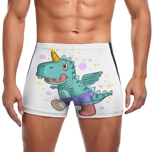 Swim briefs homme licorne dinosaure boxer de bain et short de plage