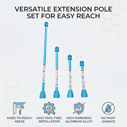 4 Postes de Extensión de Punta para Pulverizador de Pintura sin Aire de Aluminio 6