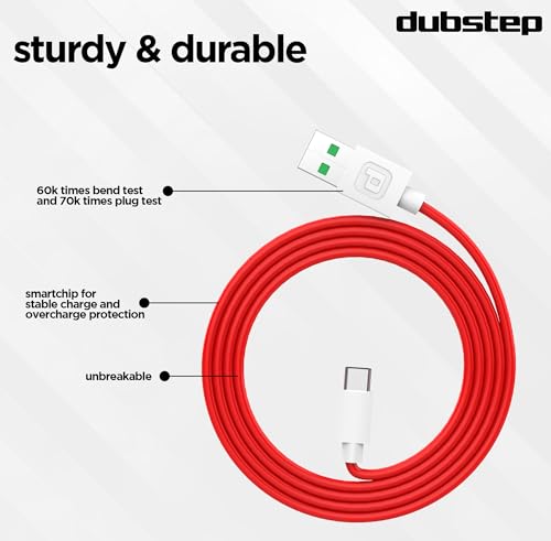 Image of Dubstep Blaze Ultra 50W USB Type C Cable 3.5 A 1 m Supports All Fast Charging Technologies (Compatible with Mobile, Tablet, Laptop, Speakers, Red, One Cable)