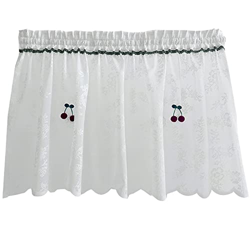 Cenefa de cortinas de encaje vintage para cocina y estantes chic 6