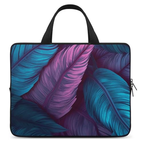 Bolso para laptop 12 pulgadas morado con azul unisex miniatura 1