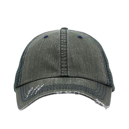 Image of The Vintage Year Distressed Cotton Unstructured Soft Mesh Breathable Adjustable Dirty Wash Dad Hat Trucker Baseball Cap