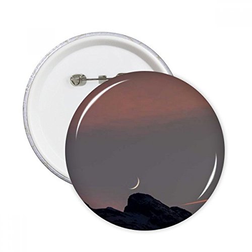 Pins badge lune montagne ronds multicolores pour personnaliser vos vestes