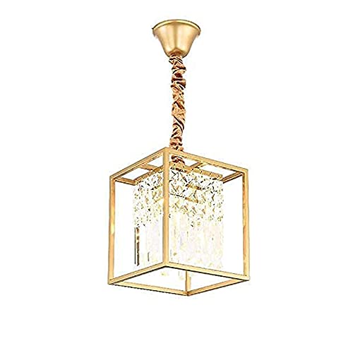 Lustre rectangulaire E14 en cristal idéal pour l'entrée et bureau