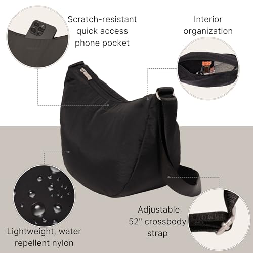 Baggallini Swift Crescent Crossbody Bag for Women - Lightweight 12"x8" Travel Purse Handbag3