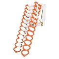 LyeXD Wall Mounted Attic Loft Ladder Hinge,12 Steps Pull Down Attic Stairs w/Armrests,Alloy Retractable Attic Access Ladder Folding Attic Steps,(Weight Capacity 882lb),Not Pulldown from Ceiling,Orange