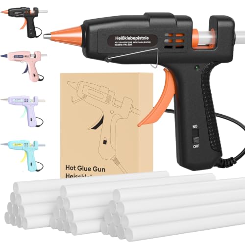Kejector Feuerfest Heißklebepistole mit 30pcs Heißklebesticks, Klebepistole...