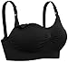 Lataly Womens Seamless Nursing Bra Sleeping Maternity Bralette for Breastfeeding Color Black White Grey Size XL