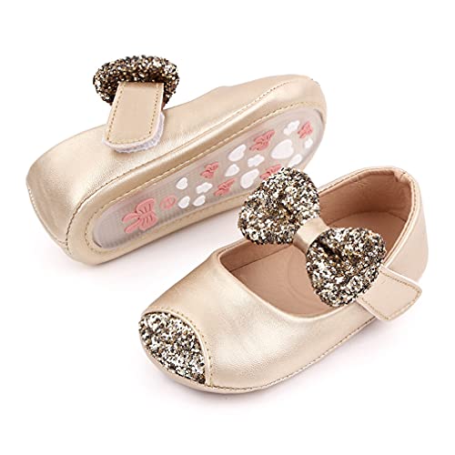 OAISNIT Baby Girl Shoes Mary Jane Flats Anti-Slip Princess Wedding Dress Infant Girl Soft Lightweight Crib Shoes3
