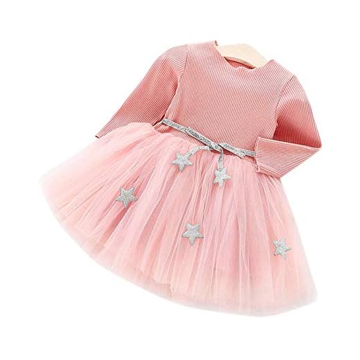 Baby flickor födelsedagsklänning stickad tutu klänning spädbarn prinsessa tyll klänning med stjärna midjeband fotorekvisita för barn (80-rosa)