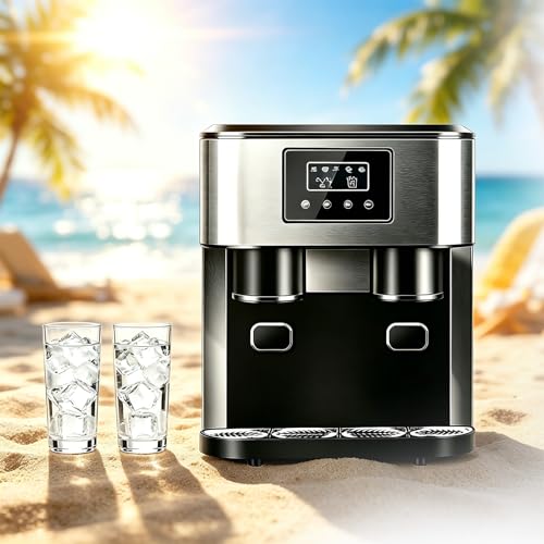 Máquina para Hielo 3-en-1 de Mostrador con Agua Fría 1.8L miniatura 1