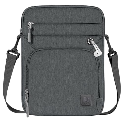 Dadanism 9-11' Bolsa Protectora de Tableta con Correa Hombro para iPad A16 11', iPad Air/Pro 11', i-Pad 10.ª Gen/Air 5/4 10,9', i-Pad 9/8/7.ª Gen 10,2', Galaxy Tab A9+ 11', Tab M11 11', Gris Espacial