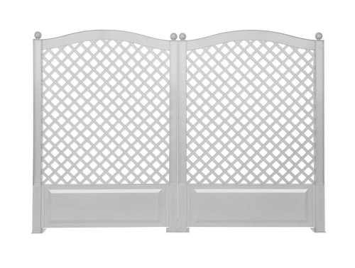 KHW 37721 Spalier 100 cm mit Erdspießen, 2-er Set, weiß