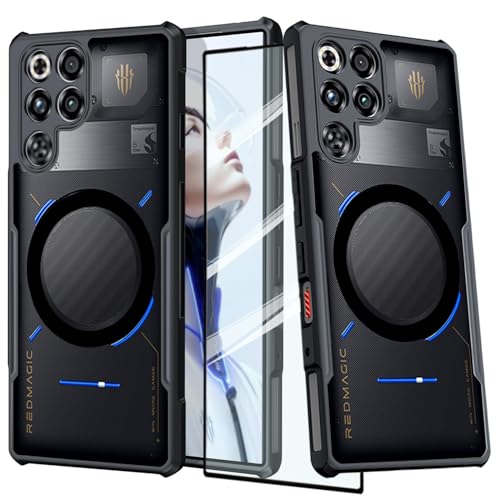 Guizzcg pour ZTE Nubia Red Magic 11 Pro / 11 Pro+ Coque Compatible avec accessoires Magsafe, coque en TPU souple + dos en acrylique airbag, protection antichoc...