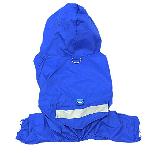 Pet Happy Home Raincoat Hooded Poncho For Big Dogs And Puppies,Dog Raincoat Waterproof Puppy Jacket(Blue S) #TOP2