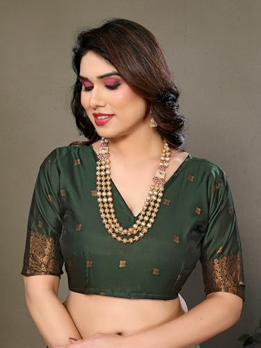 Image of Avantika Fashion Women's Kanjivaram Style Soft Silk Banarasi Sarees With Blouse Piece For Women