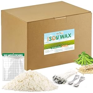 FROKO 5LB Soy Candle Wax for Candle Making, 100% Natural Soy Wax for Candle Making, from Organic Farm Soy Wax Flakes, Organic, Harmless and Pure, Premium Natural Candle Wax, No Additives…