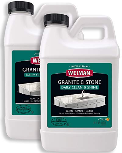 Weiman Granite Cleaner and Polish - 64 Ounce (2 Pack) Safely Cleans