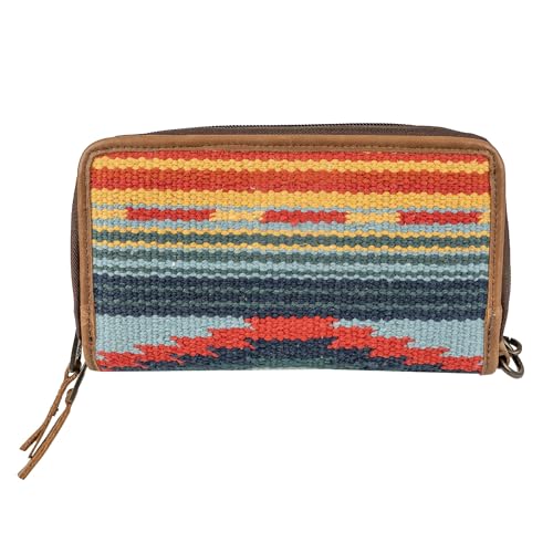 STS Ranchwear Women's Chaynee Valley Serape Kacy Organizer-Leather Wrist Strap, 32 Card Slots, Secure Zip Closure, Multi3