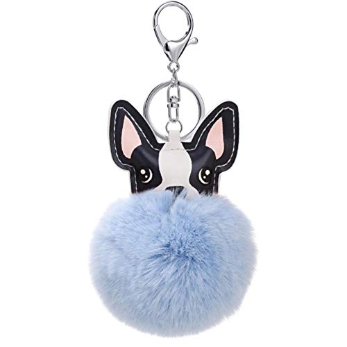 Preisvergleich Produktbild XHNNI Autoschlüsselanhänger, süßer Haarball, Schlüsselanhänger aus Legierung, für Mädchen, Damen, Handtasche, Rucksack, Schultertasche, Zubehör, Schlüsselanhänger, Weiß, blau (Blau) - RZUSZZOUYJ