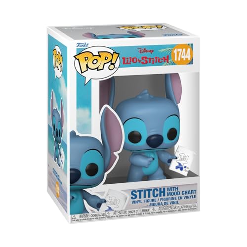 Funko POP! Disney: Lilo & Stitch - Stitch with Mood Chart - Figura in vinile da collezione - Idea regalo - Prodotto ufficiale - Giocattoli per bambini e adulti - Modello di figura per collezionisti