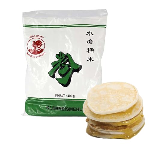 Pack 2 de Harina de Arroz Glutinoso, 400 g Cada Bolsa, Ingrediente Versátil para Repostería, Postres Asiáticos y Recetas Sin Gluten, Ideal para Mochis y Dulces Tradicionales