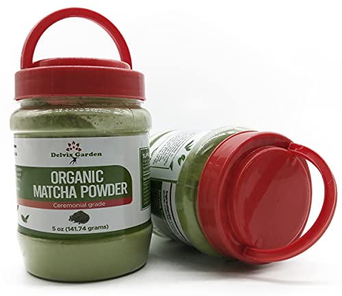 Matcha Green Tea Powder Ceremonial Grade Organic and Pure: 5 Oz of Matcha Ceremonial Grade Powder for Tea, Lattes and Other Uses, Organic Matcha Green Tea Powder Ceremonial Grade