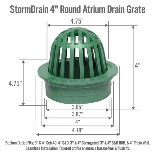 Drain FSD-040-A Plastic Atrium Drain Grate 4-in.