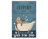 Photo Gallery signchat bath soap company - poster decorativo da parete, motivo leopardo s, per casa, ufficio, soggiorno, 20,3 x 30,5 cm Photo Gallery signchat bath soap company - poster decorativo da parete, motivo leopardo s, per casa, ufficio, soggiorno, 20,3 x 30,5 cm