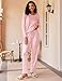 Ekouaer 2 Pack Womens Pajama Sets Long Sleeve Pjs Lounge Set Soft Comfy Sleepwear Winter Loungewear,Pink Stripe/Navy Dots,Medium