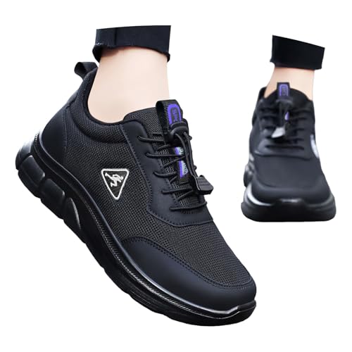 Zapatos Deportivos para Mujer Zapatos para Caminar de Suela Suave, Ligeros, cómodos, sin Cordones, Informales, Transpirables, con Suela Flexible Usar Todo el día (Black, 38)