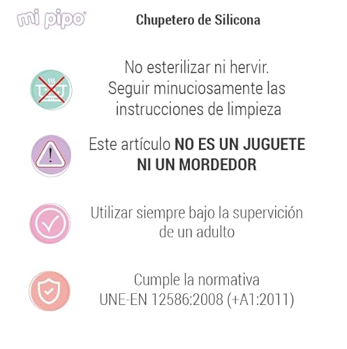 Variante de Mi Pipo chupetero personalizado Arcoiris Blush