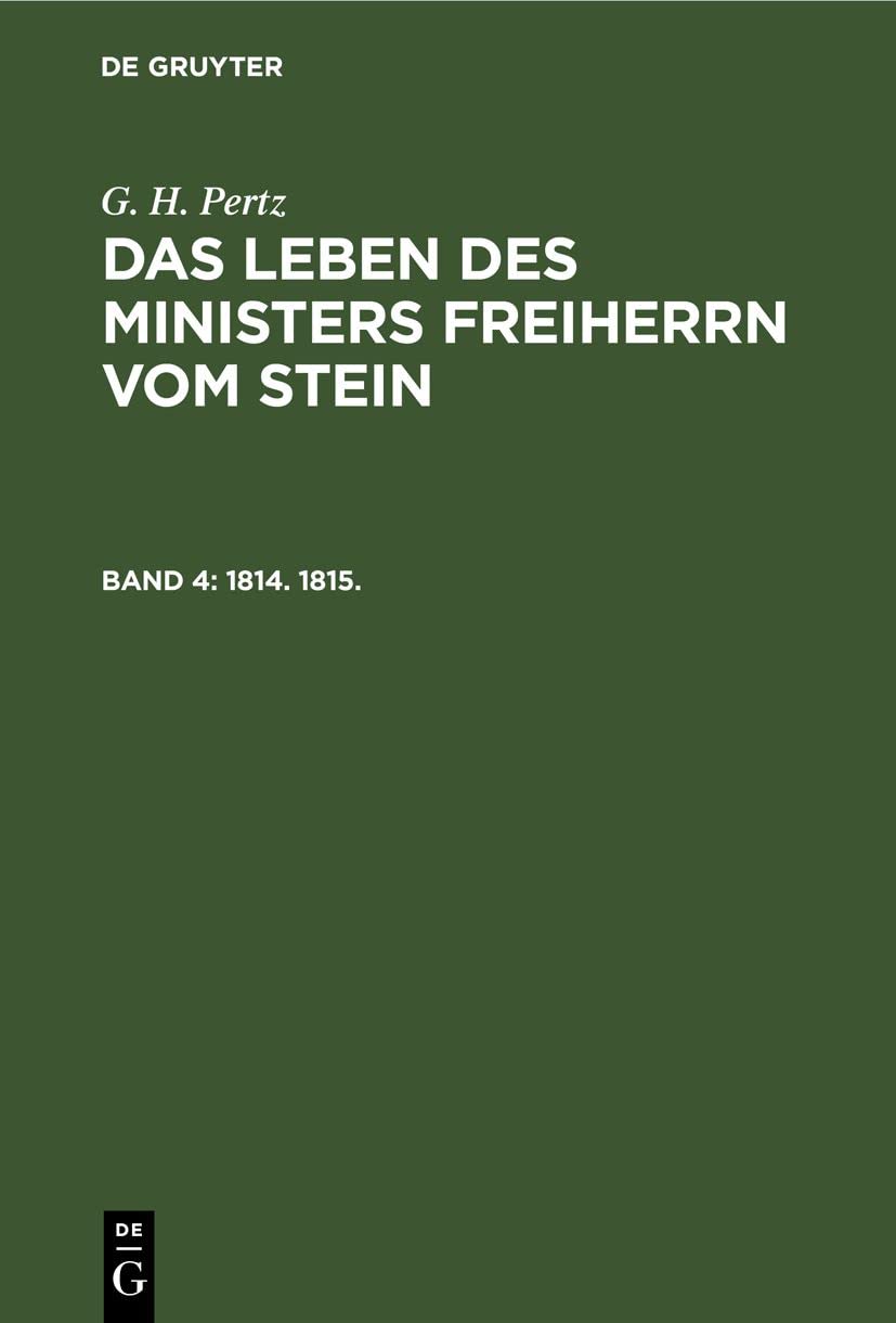 1814. 1815. (German Edition)