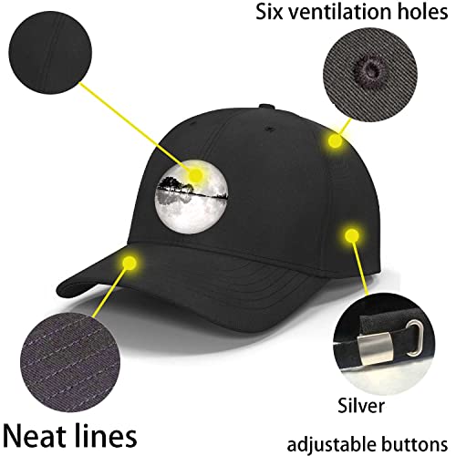 Moonlight Guitar Baseball Cap Adjustable Unstructured Cotton Dad Hat Sun Protection Hats Printed Baseball Cap Men's And Women's Baseball Cap Outdoor Sports Baseball Cap Great Gift #TOP2