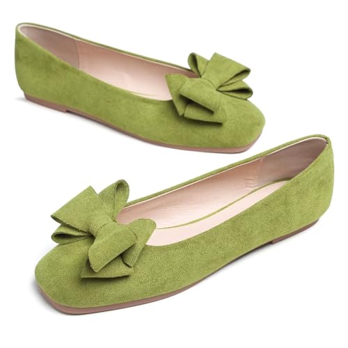 Image of Dear Time Women's Flats Shoes Bowknot Dressy Ballets Loafers Wedding Business Casual Walking Shoes