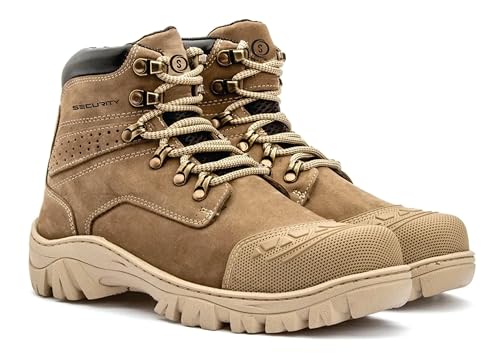 Coturno Bota Segurança Trabalho Epi Palmilha Gel (CREME, 43)