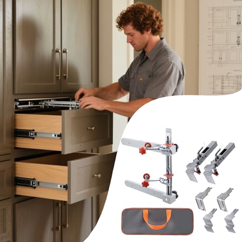 Gabarit de montage pour poignées de commodes et armoires de cuisine - 4