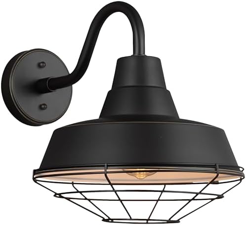 Generation Lighting Barn Light Cage for Outdoor Light Fixture Antique Bronze 96374-71, Stainless Steel Hanging Light Cage for Rustic Home Decor, Metal Lamp Guard for Outdoor Wall Light Fixture