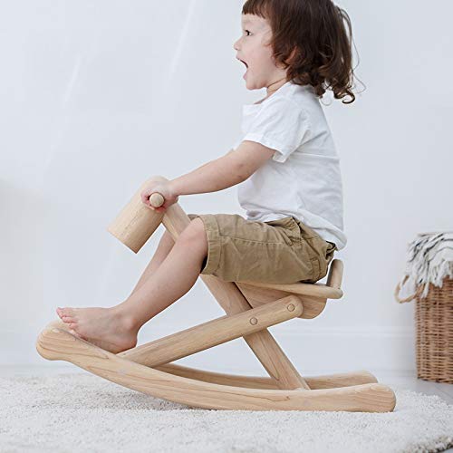 LLSDLS Hölzernes Schaukelpferd Spielzeug-Kind Schaukeltier-Kind Schaukelpferd / – Bild 4