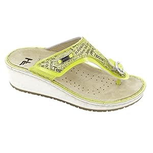 Hergos, Anker Flip-flops met ritssluiting, geel
