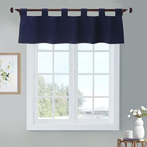 Loft Living Winmate Insulated Cotton Tab Top Valance 40″ x 15″ in Navy