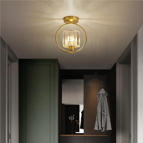 Plafonnier semi-encastré en cristal luminaire moderne de cuisine