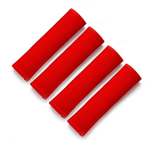 Kitchen-dream Coprisedile per seggiolino auto, imbottitura per tracolla per cintura per adulti e bambini, spallina adatta per zaino, copri borsa per tracolla (Rosso)