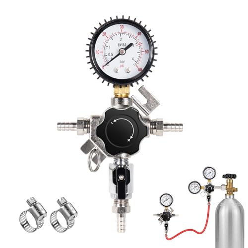 Dual-Stage CO2 Keg Regulator with Relief Valve