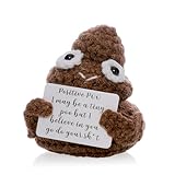 Handmade Funny Positive Poop Crochet Poop Stuffed Crafts Poo Plush Encouragement Poo for Birthday Christmas Funny Gag Graduation