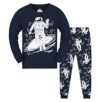 Boys Girls Pyjamas Long Sleeve Kids Pjs Toddler Clothes Set Cute Cartoon Print Pyjama Sets Christmas 2 Piece Outfits Sleepwear Nightwear Comfy Lounge Suit Astronaut 5-6 Years